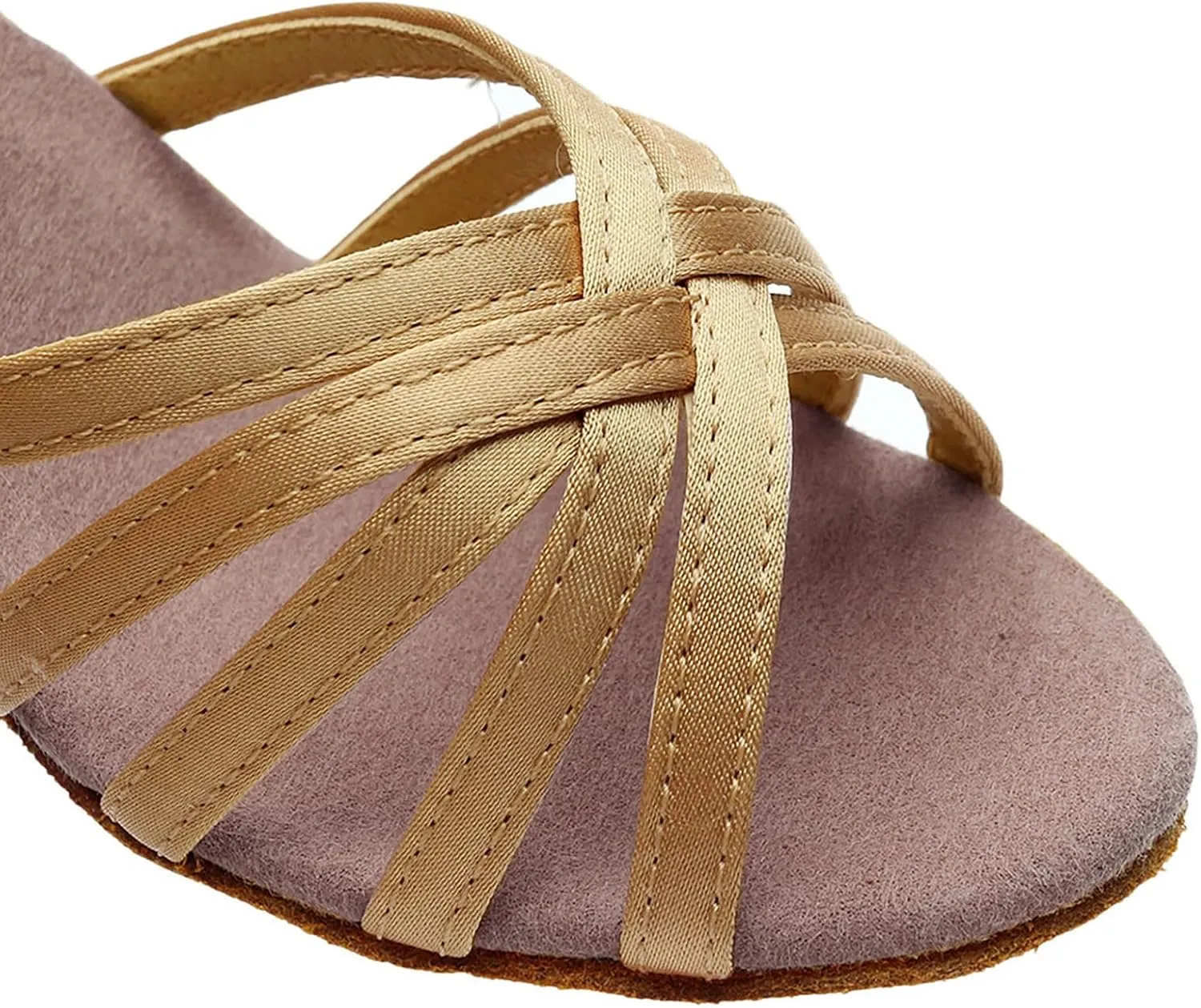 Women's Latin Dance Shoes Professional Ballroom Performance Dance Shoes Womens Sandals Ankle Strapy Fashion Latin Dancing Shoe
