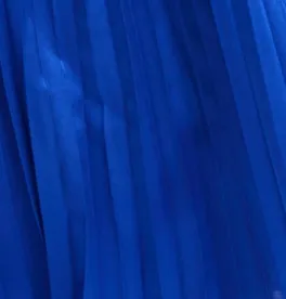Women's Midi Dress with Pleat Details and V-Neck in Royal Blue - Liquorish
