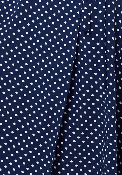 Women's Midi Wrap Dress in Navy with Kimono Sleeves - Elegant Design for Effortless Style by Liquorish