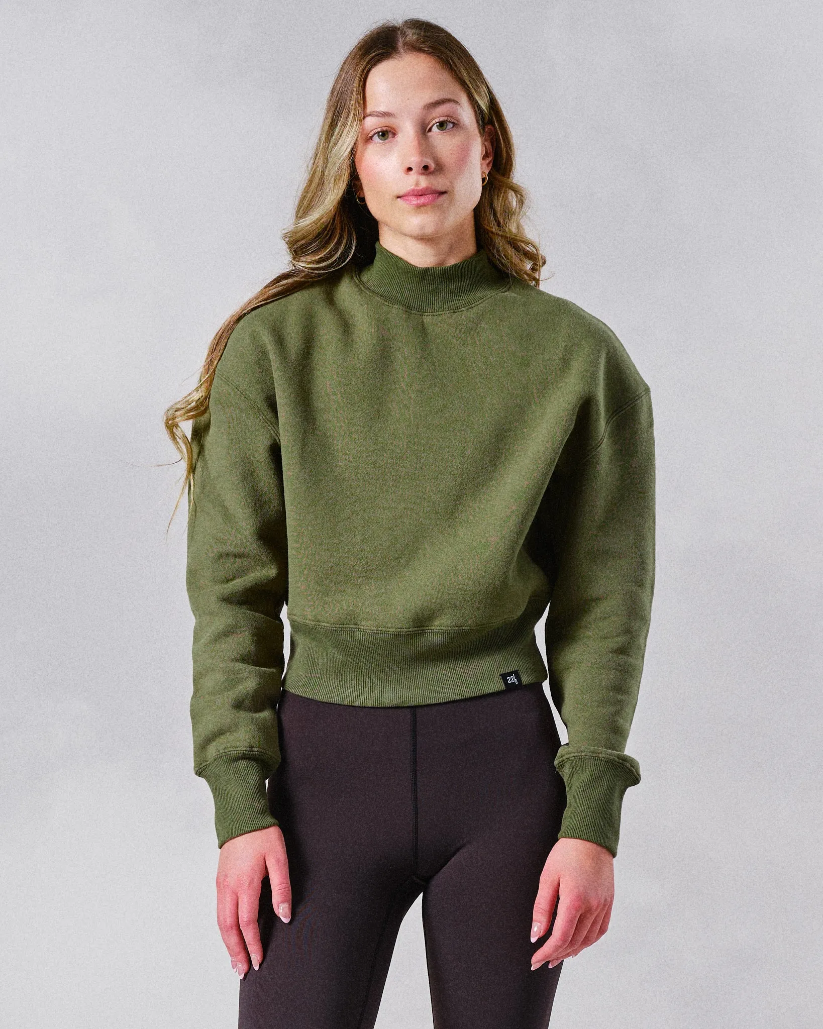 Womens Mock Neck Sweatshirt