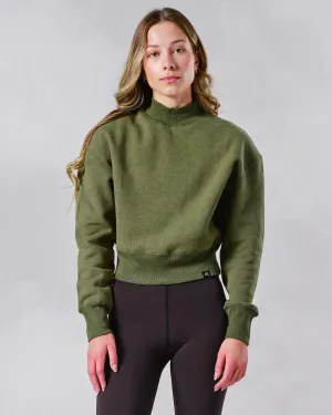 Womens Mock Neck Sweatshirt