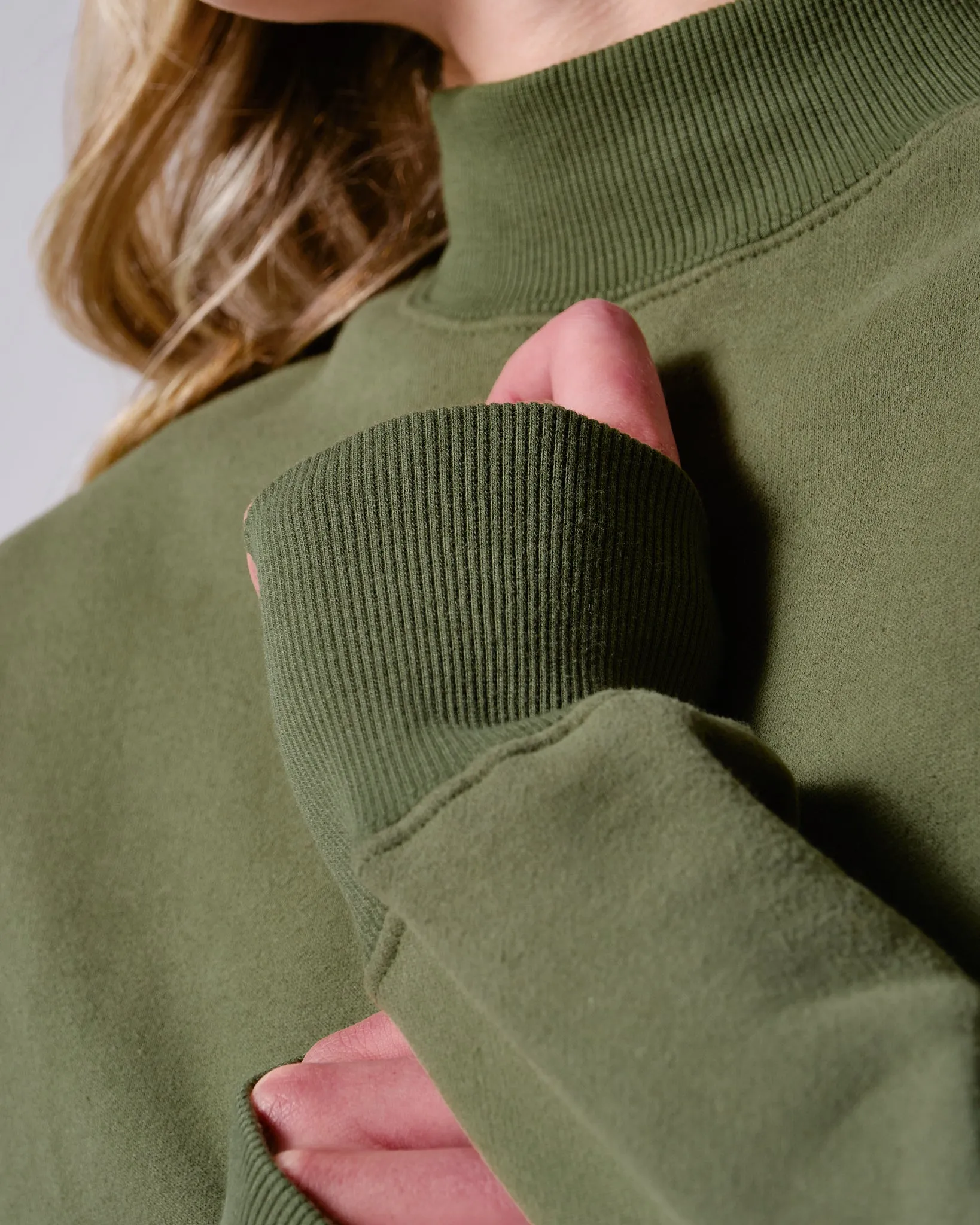 Womens Mock Neck Sweatshirt