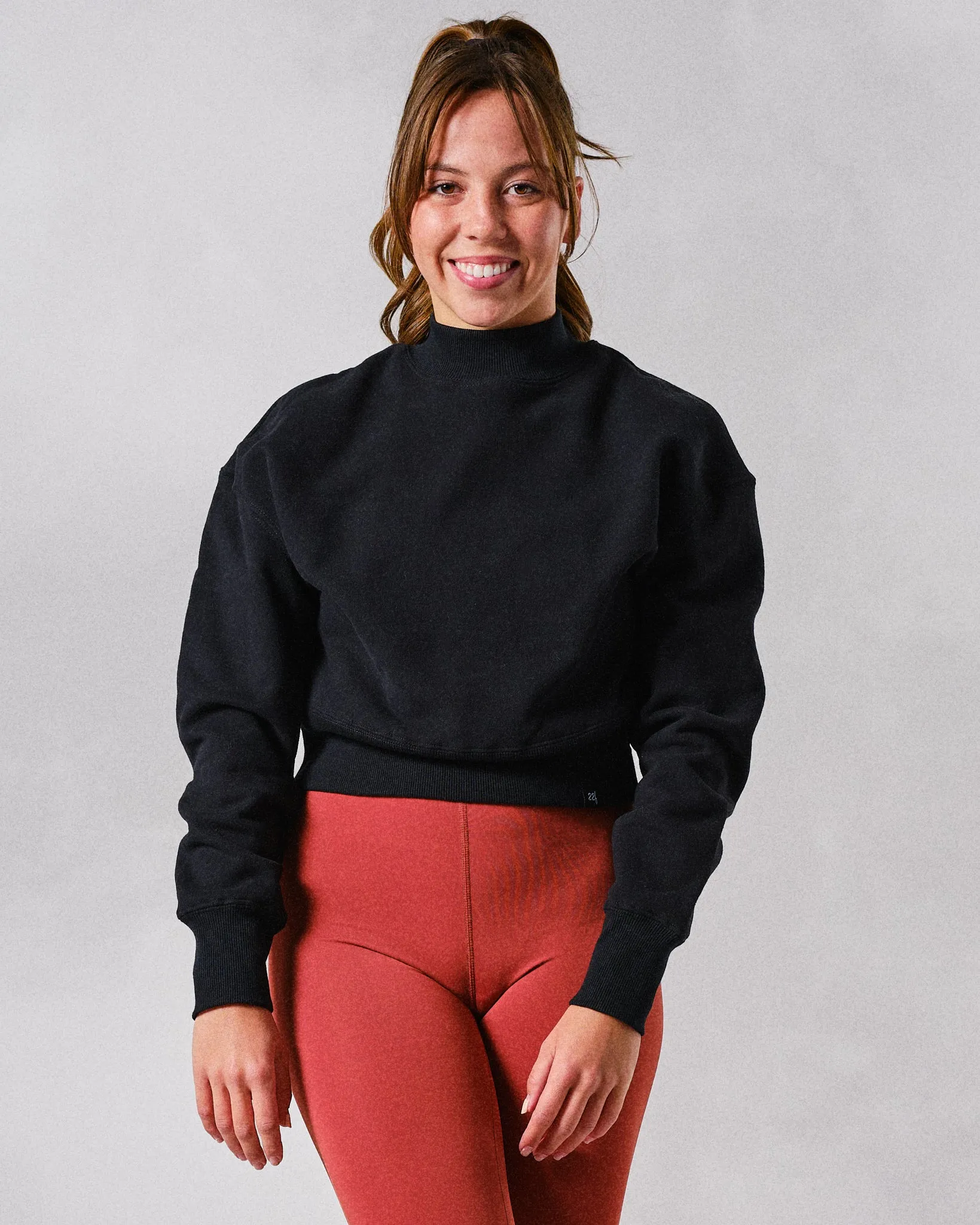 Womens Mock Neck Sweatshirt