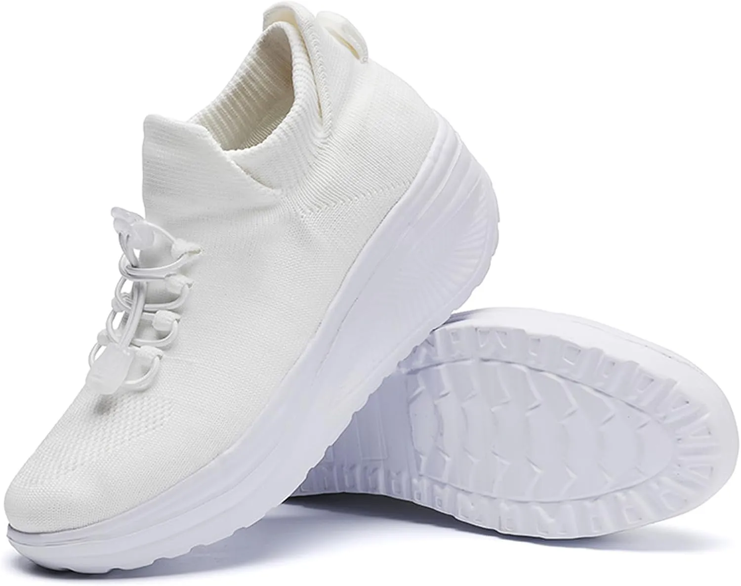 Women's Orthopedic Sock Sneakers Stretchy Mesh Slip-On Increase Height Walking Shoes Casual Comfortable Nursing Work Shoes