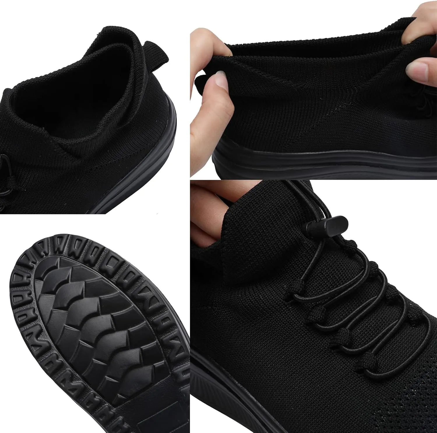 Women's Orthopedic Sock Sneakers Stretchy Mesh Slip-On Increase Height Walking Shoes Casual Comfortable Nursing Work Shoes