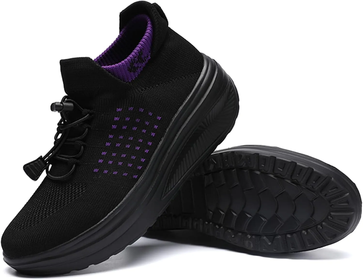 Women's Orthopedic Sock Sneakers Stretchy Mesh Slip-On Increase Height Walking Shoes Casual Comfortable Nursing Work Shoes