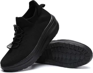 Women's Orthopedic Sock Sneakers Stretchy Mesh Slip-On Increase Height Walking Shoes Casual Comfortable Nursing Work Shoes