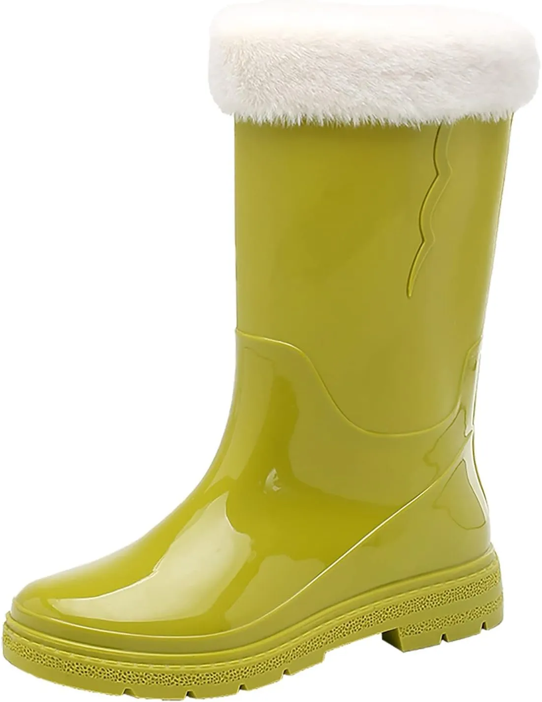 Womens Rain Boots Mens Snow Boots Waterproof Insulated Non-Slip Mid-Calf Boots Slip On Fishing Boots For Men