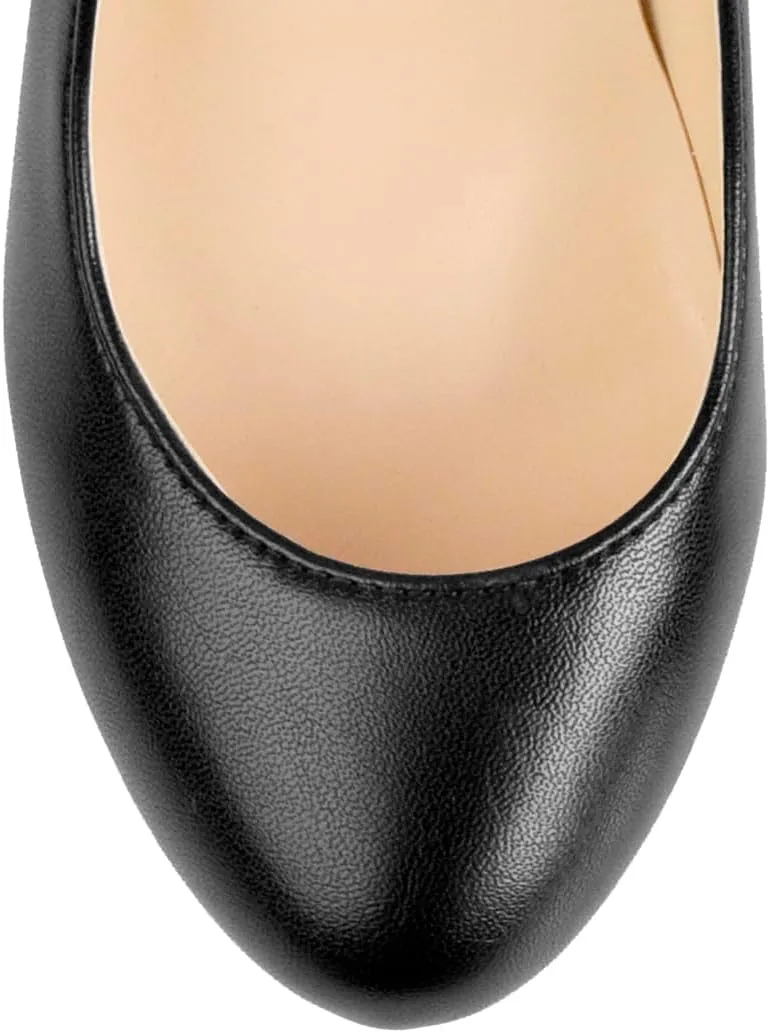 Women's Round Toe Dressy High Heels Platform Stilettos Pumps Shoes