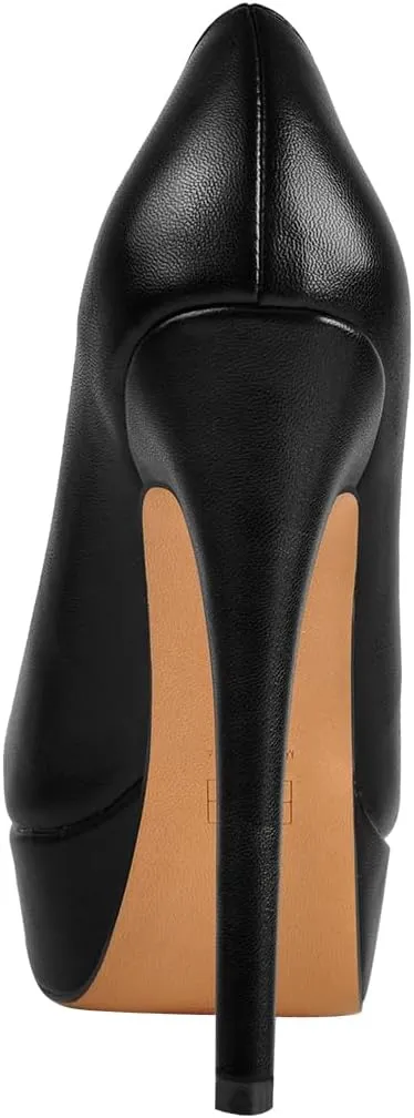 Women's Round Toe Dressy High Heels Platform Stilettos Pumps Shoes