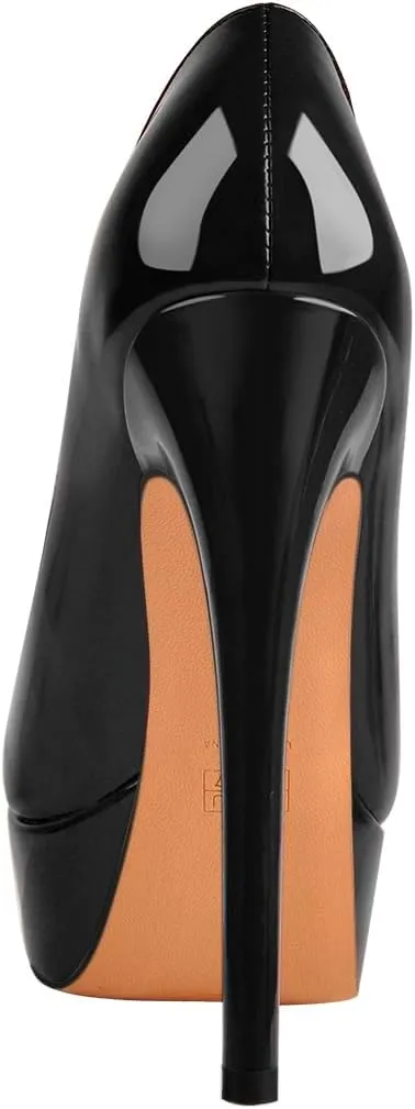 Women's Round Toe Dressy High Heels Platform Stilettos Pumps Shoes