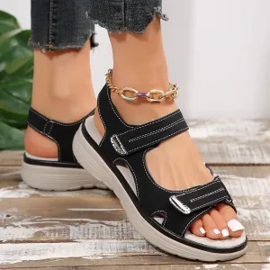 Women's Sport Beach Sandals 2025 with Arch Support Slip-on Flat Walking Orthopedic Shoes Wedge Sandals for Women 2025 Comfort Indoor Outdoor Flat Dressy