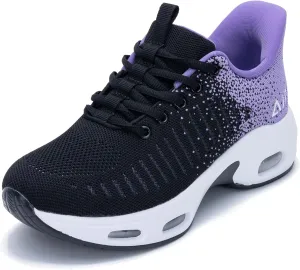 Women's Walking Shoes Slip On Sneakers, Easy Put On Air Tennis Shoes for Ladies