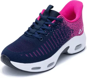Women's Walking Shoes Slip On Sneakers, Easy Put On Air Tennis Shoes for Ladies