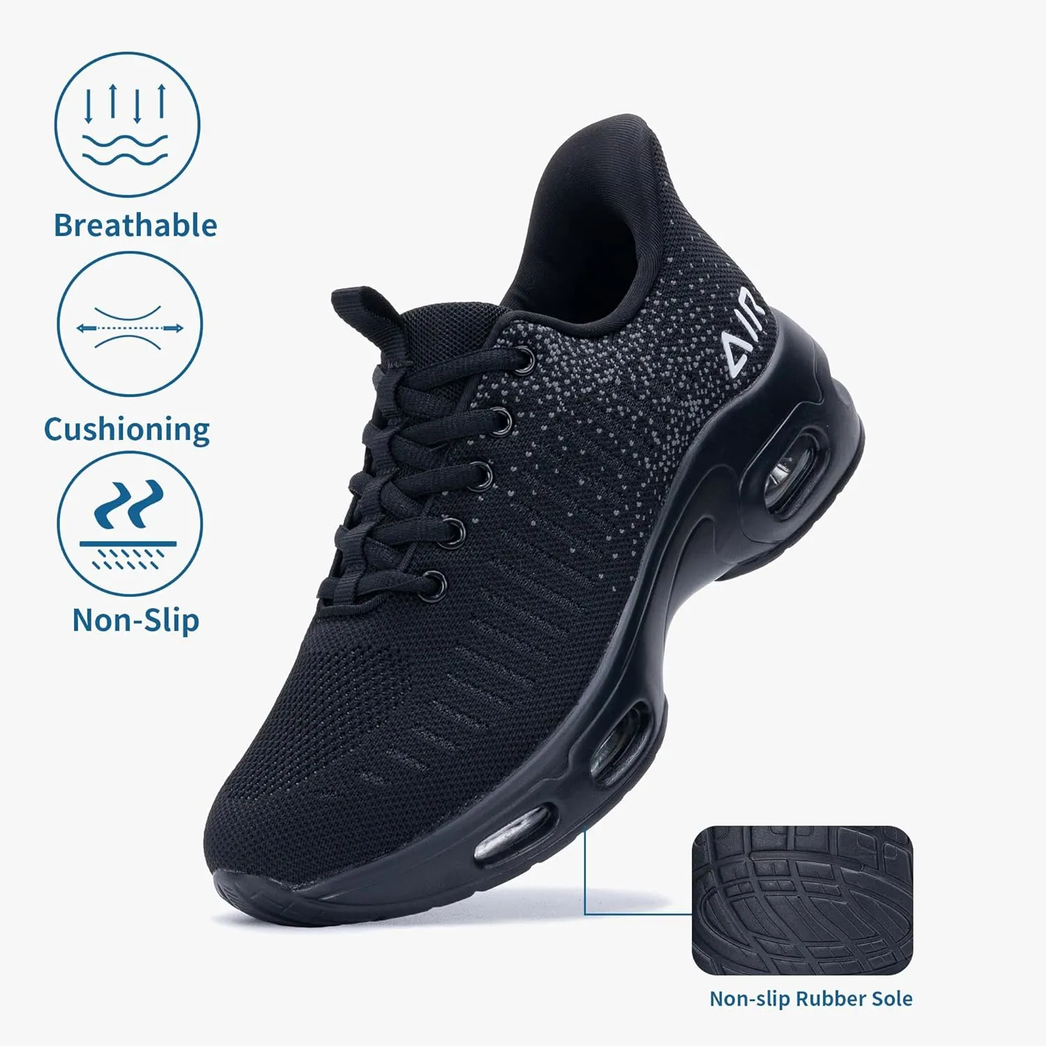 Women's Walking Shoes Slip On Sneakers, Easy Put On Air Tennis Shoes for Ladies