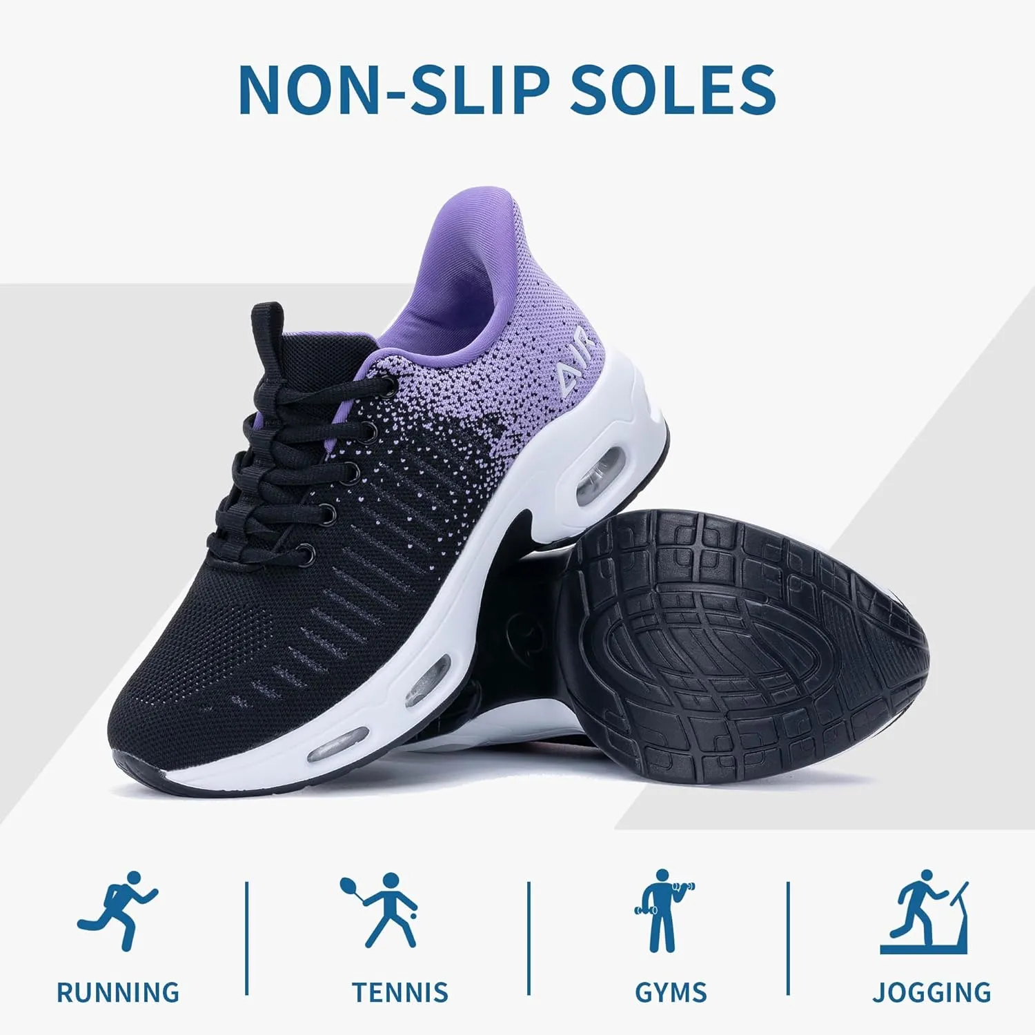 Women's Walking Shoes Slip On Sneakers, Easy Put On Air Tennis Shoes for Ladies
